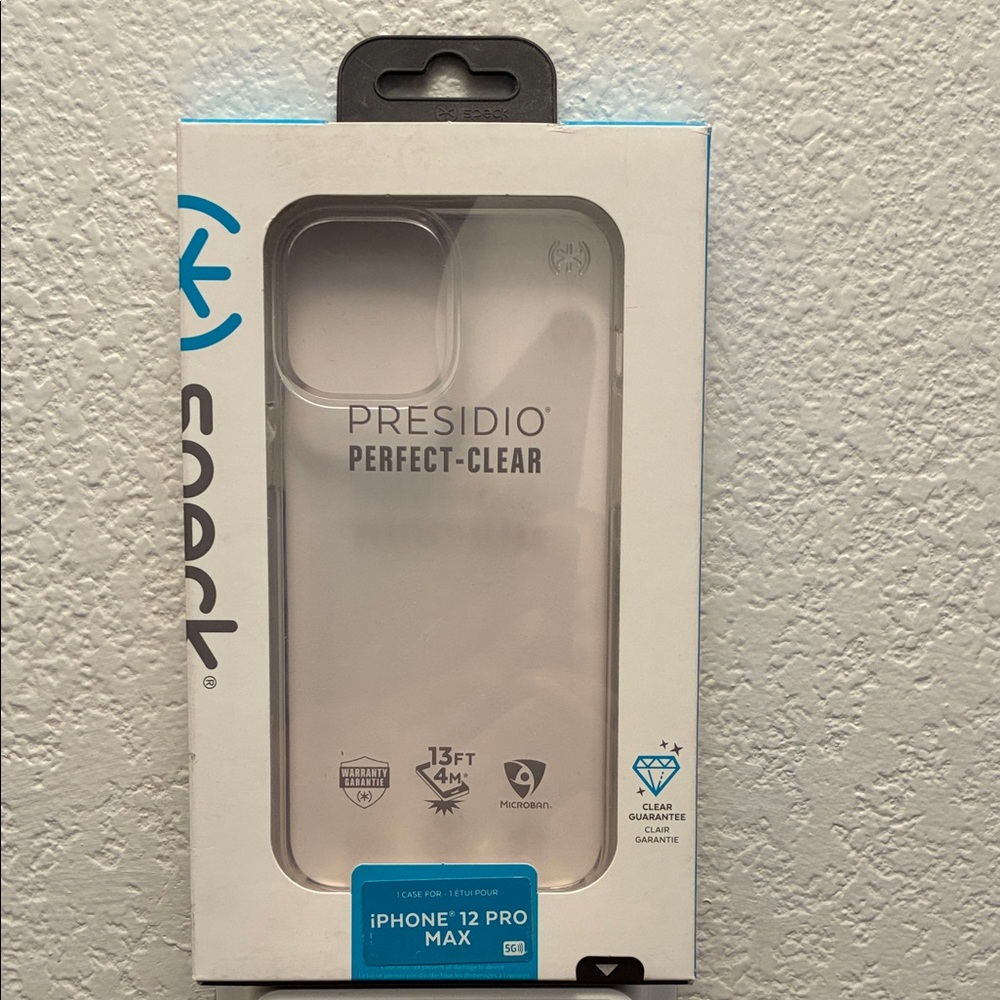 NWT! Speck Presidio Perfect-Clear Case for iPhone 12 Pro Max - Transparent